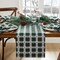 Home Fashions Sherwood Tree Dobby Christmas/Holiday Cotton Dining Table or Console Runner, 13"x70", Green